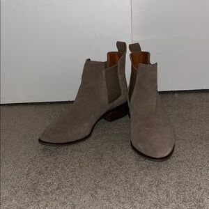 Lucky Brand Tan Suede Booties, Size 7.5